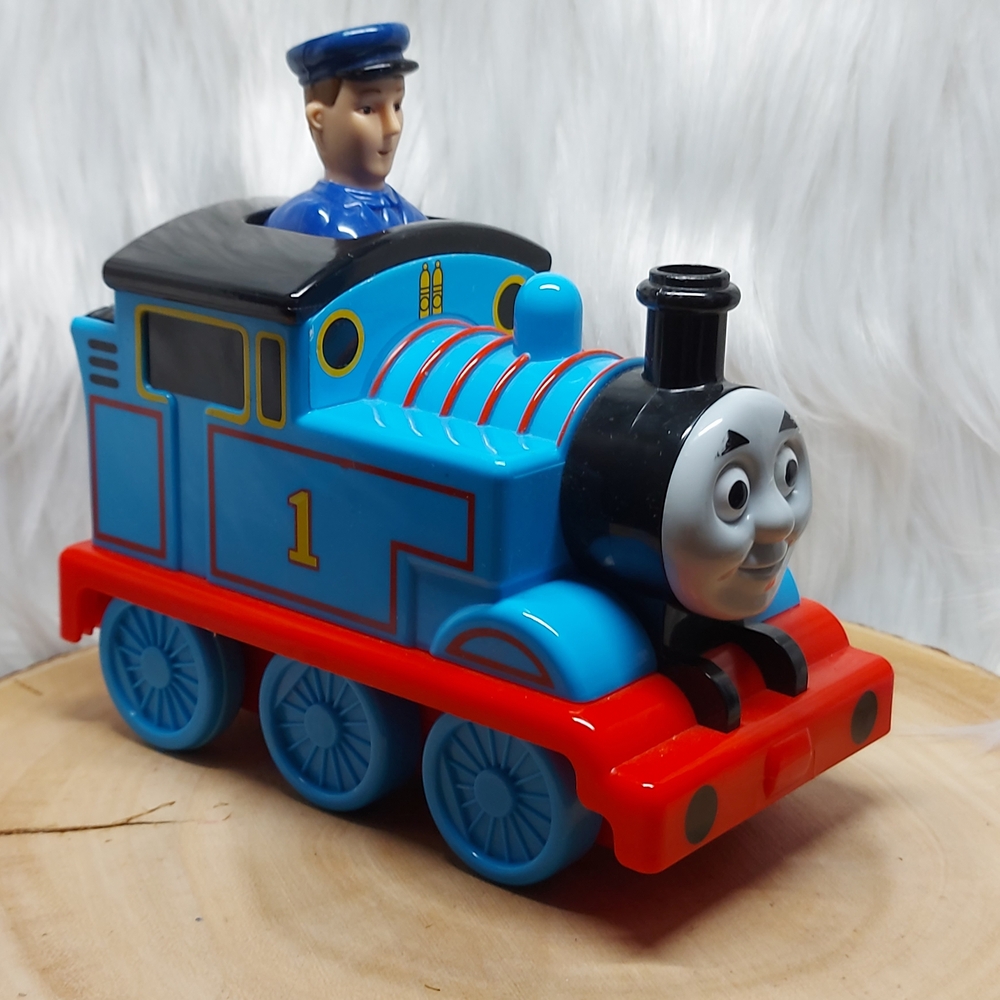 Mattel Blue and Red Train with Conductor